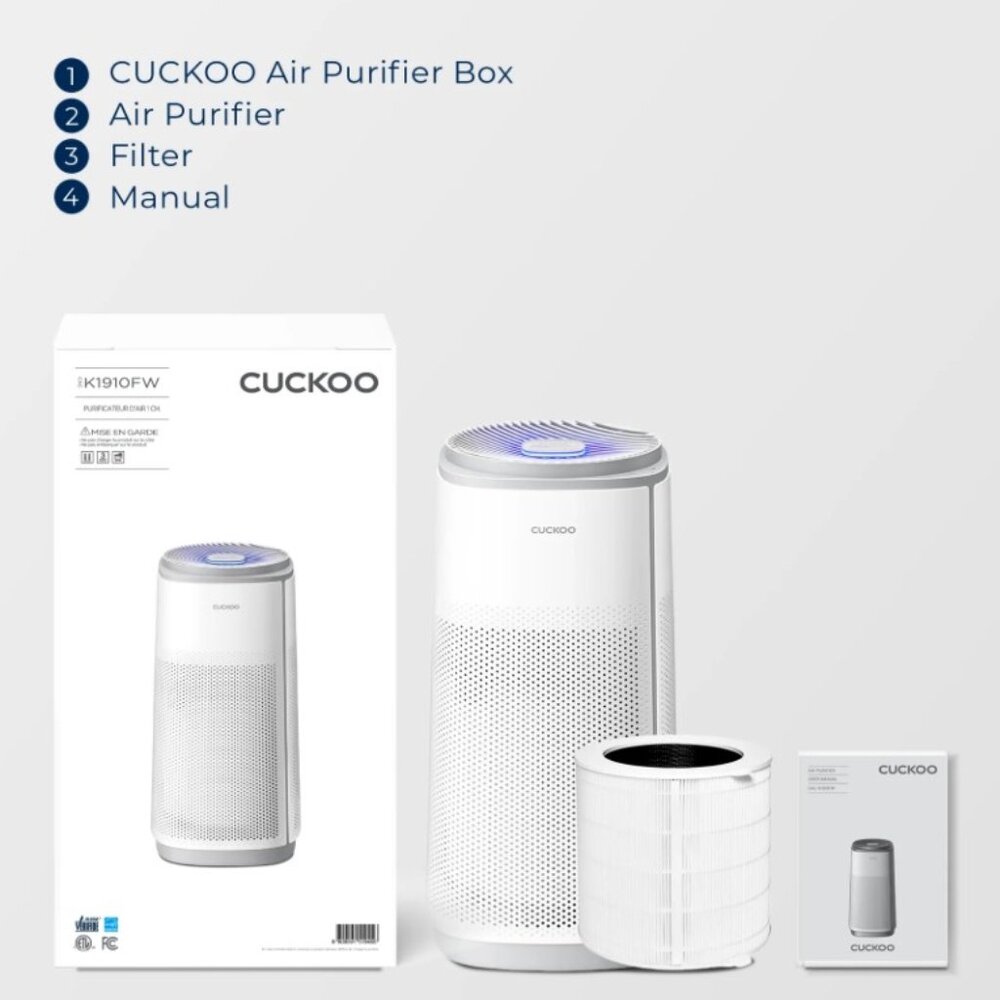 CUCKOO Premium Replacement Filter Bundle for CAC-K1910FW Air Purifier